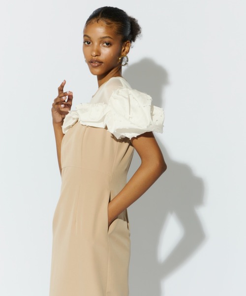 ANDRESD(アンドレスド)の「リボンマシュマロドレス / ribbon mashmallow dress(ドレス・レディース・ブラック/ベージュ/チャコール・M/L/S)」の10枚目の写真