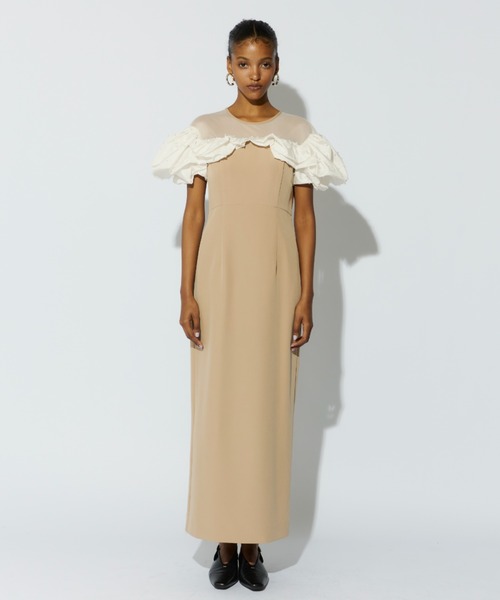 ANDRESD ドレス jacquard zipper dress ジャガードジッパードレス（ドレス