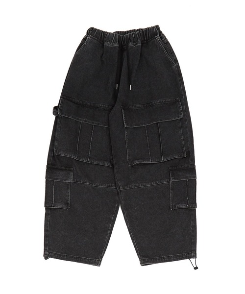 a.p.o.v.(エーピーオービー)の「a.p.o.v. フロントビッグポケットワイドバレルレッグデニムブッシュパンツ(デニムパンツ・メンズ・ブラック/ブルー・ONESIZE)」の9枚目の写真
