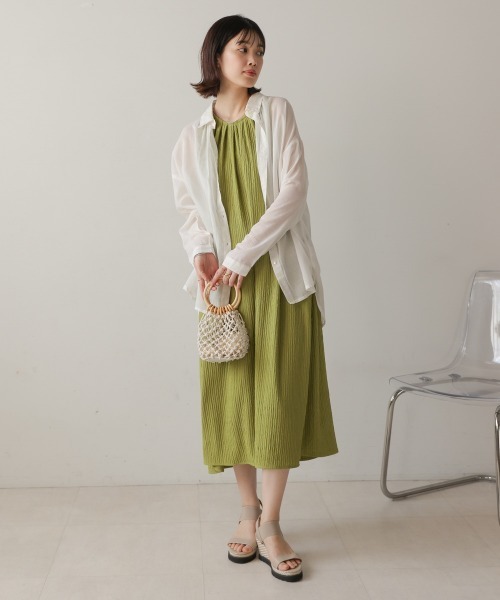 Bou Jeloud（ブージュルード）の「ボイルシンプルシャツ（シャツ/ブラウス・レディース・ブラック/オフホワイト/ラベンダー/ピンク・38）」の13枚目の写真