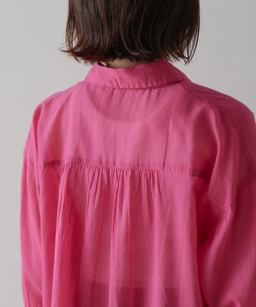 Bou Jeloud（ブージュルード）の「ボイルシンプルシャツ（シャツ/ブラウス・レディース・ブラック/オフホワイト/ラベンダー/ピンク・38）」の9枚目の写真