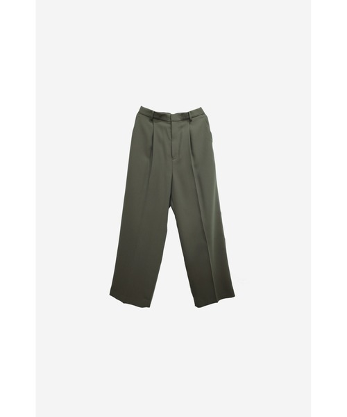 LOVE POMME POMME(ラブポムポム)の「Fine Center Press Wide Pants(スラックス・レディース・カーキ/ブラック・FREE)」の2枚目の写真