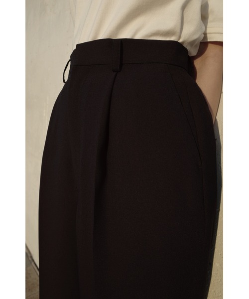 LOVE POMME POMME(ラブポムポム)の「Fine Center Press Wide Pants(スラックス・レディース・カーキ/ブラック・FREE)」の5枚目の写真