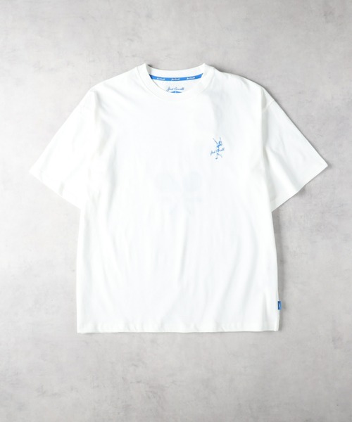 CONVERSE（コンバース）の「CONVERSE(コンバース)【メンズ】グラフィックプリントＴシャツ（Tシャツ/カットソー・メンズ・ブルー/ホワイト・M/L）」の4枚目の写真