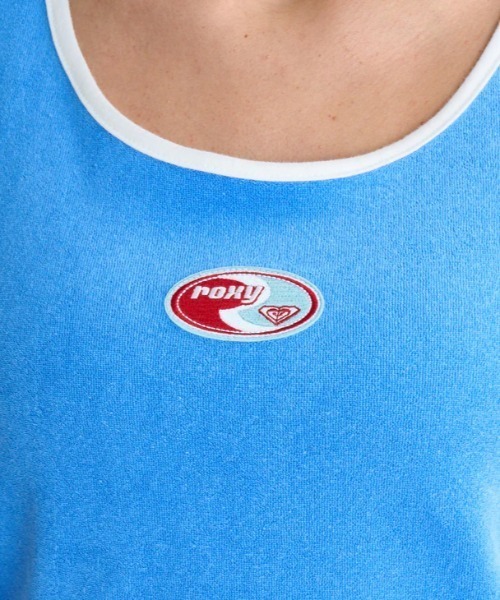 ROXY（ロキシー）の「FUN & ALIVE PILE TAN /ロキシーショート丈(短丈)パイピングタンクトップ（タンクトップ・レディース・ブラック/ブルー/グレー/ホワイト・SMALL/MEDIUM/LARGE）」の17枚目の写真