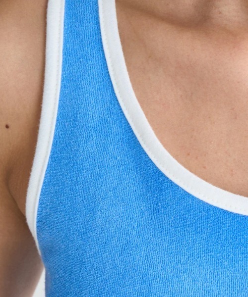 ROXY（ロキシー）の「FUN & ALIVE PILE TAN /ロキシーショート丈(短丈)パイピングタンクトップ（タンクトップ・レディース・ブラック/ブルー/グレー/ホワイト・SMALL/MEDIUM/LARGE）」の18枚目の写真