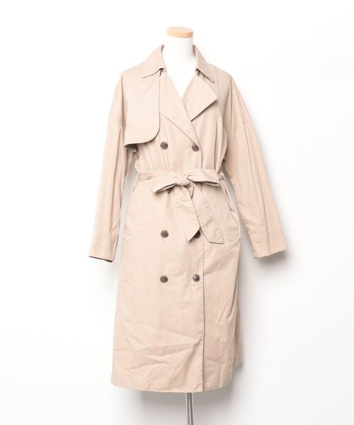 LOWRYSFARM ベージュ トレンチコート ショートボリュームトレンチ