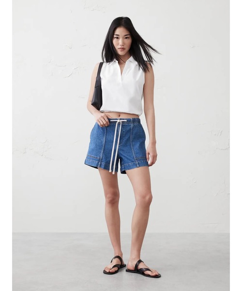 ブラウス シャツ BANANA REPUBLIC FACTORY STORE　　ポプリン カラー トップス レディース BANANA REPUBLIC シャツ ブラウス FACTORY STORE ポプリン
