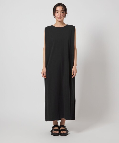 green label relaxing（グリーンレーベルリラクシング）の「【WEB限定】＜at ease＞ノースリーブ タック カットソー ワンピース（ワンピース・レディース・ダークブラウン/ブラック/ケリーグリーン・FREE）」の18枚目の写真