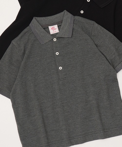 JEMORGAN(ジェーイーモーガン)の「【JEMORGAN / ジェーイーモーガン】ライン入りカノコMINIポロシャツ/POLO(ポロシャツ・レディース・ネイビー/イエロー/ホワイト/グリーン系/チャコール/レッド系/ブラック・FREE)」の3枚目の写真