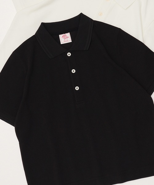 JEMORGAN(ジェーイーモーガン)の「【JEMORGAN / ジェーイーモーガン】ライン入りカノコMINIポロシャツ/POLO(ポロシャツ・レディース・ネイビー/イエロー/ホワイト/グリーン系/チャコール/レッド系/ブラック・FREE)」の2枚目の写真