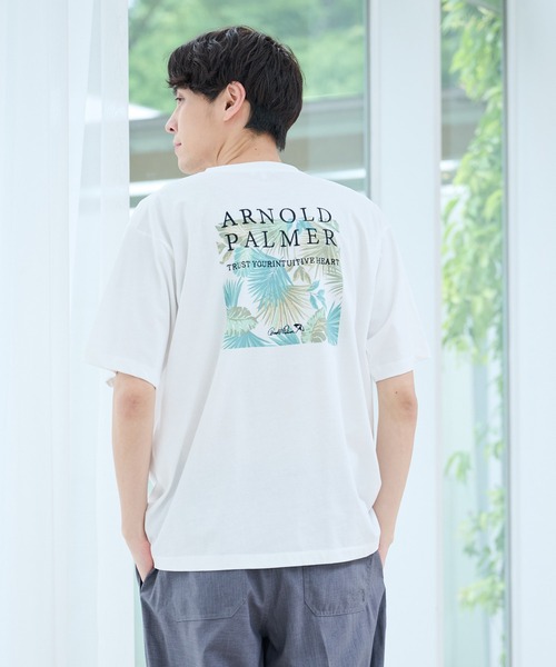 Arnold Palmer（アーノルドパーマー）の「シェア アソート グラフィック Tシャツ（Tシャツ/カットソー・レディース・ホワイト系1/ホワイト系2/ブラック/スモークピンク/グレイッシュベージュ/チャコールグレー/ベージュ/グリーン・XS/S/M/L/LL）」の2枚目の写真
