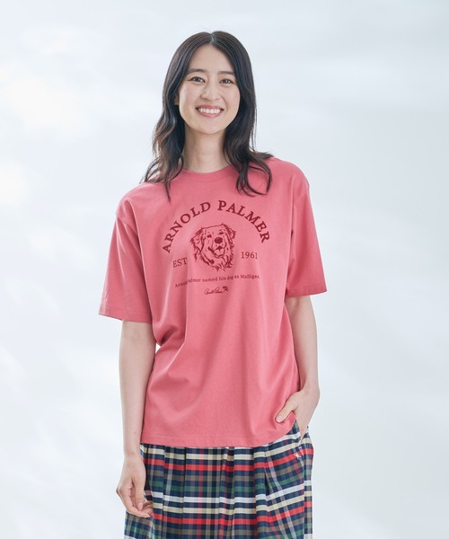 Arnold Palmer（アーノルドパーマー）の「シェア アソート グラフィック Tシャツ（Tシャツ/カットソー・レディース・ホワイト系1/ホワイト系2/ブラック/スモークピンク/グレイッシュベージュ/チャコールグレー/ベージュ/グリーン・XS/S/M/L/LL）」の8枚目の写真