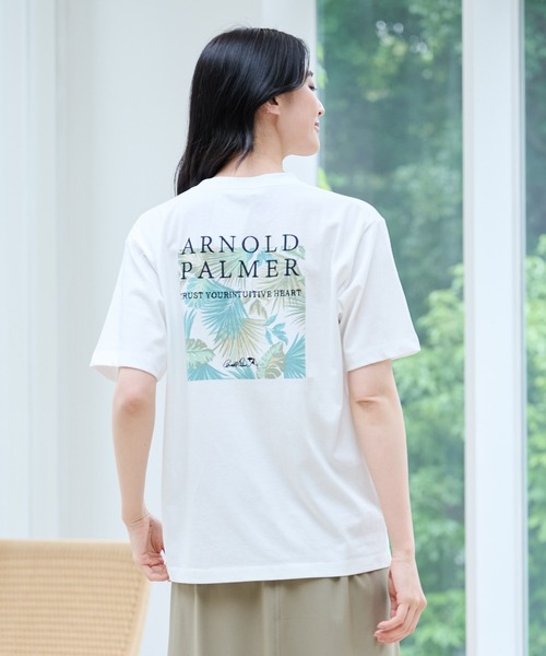 Arnold Palmer（アーノルドパーマー）の「シェア アソート グラフィック Tシャツ（Tシャツ/カットソー・レディース・ホワイト系1/ホワイト系2/ブラック/スモークピンク/グレイッシュベージュ/チャコールグレー/ベージュ/グリーン・XS/S/M/L/LL）」の21枚目の写真