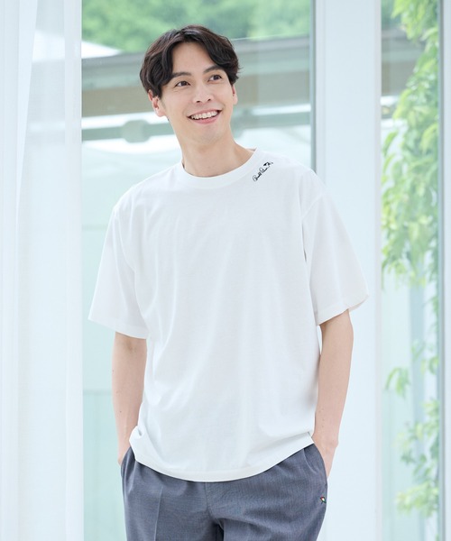 Arnold Palmer（アーノルドパーマー）の「シェア アソート グラフィック Tシャツ（Tシャツ/カットソー・レディース・ホワイト系1/ホワイト系2/ブラック/スモークピンク/グレイッシュベージュ/チャコールグレー/ベージュ/グリーン・XS/S/M/L/LL）」の18枚目の写真