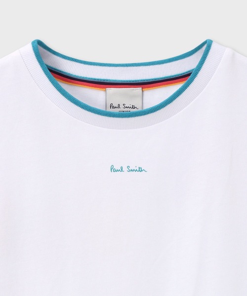 【関税込み】Paul Smith パープル ロゴ刺繍 Tシャツ PS Paul Smith tシャツ PSロゴ 半袖Tシャツ / 152551 011R