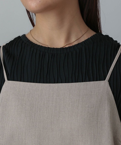 GLOBAL WORK（グローバルワーク）の「MATINEE LINE/リネンライクビスチェ/495655（キャミソール・レディース・ブラウン/アイボリー/ブラック・MEDIUM/LARGE）」の21枚目の写真