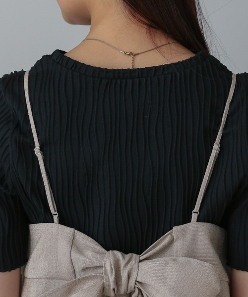 GLOBAL WORK（グローバルワーク）の「MATINEE LINE/リネンライクビスチェ/495655（キャミソール・レディース・ブラウン/アイボリー/ブラック・MEDIUM/LARGE）」の20枚目の写真