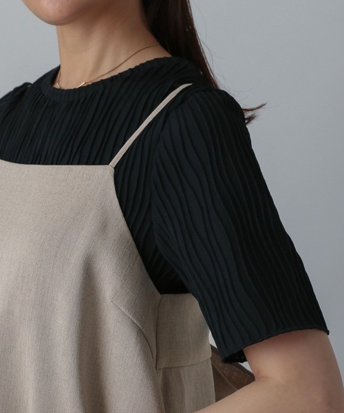 GLOBAL WORK（グローバルワーク）の「MATINEE LINE/リネンライクビスチェ/495655（キャミソール・レディース・ブラウン/アイボリー/ブラック・MEDIUM/LARGE）」の18枚目の写真