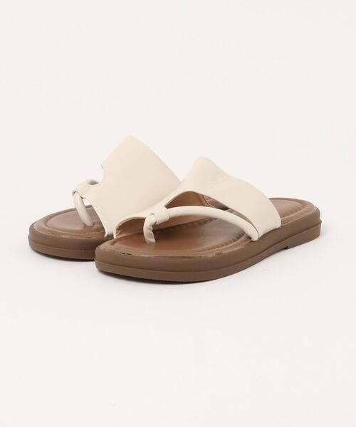 MAGASIN DE MODE Chou Chou(マガジンデモードシュシュ)の「【MAGASIN DE MODE Chou Chou】フラットサンダル KNF-TP※(サンダル・レディース・アイボリー/ブラック・39/38/37/36)」の9枚目の写真