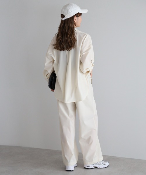 Bonjour Sagan（ボンジュールサガン）の「【撥水・接触冷感・UVカット】フロントタックストレートパンツ（その他パンツ・レディース・アイボリー/ブラック/チャコールグレー・FREE）」の9枚目の写真