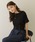 LAULEN�i���[�����j�́uwaist button crew neck tee /�E�G�X�g �{�^�� �N���[�l�b�N T�V���c�iT�V���c/�J�b�g�\�[�j�v�b�u���b�N