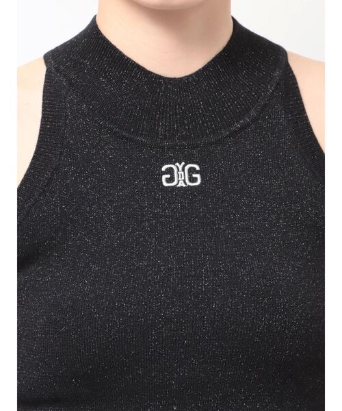 GYDA（ジェイダ）の「Symmetry GYDAラメアメスリニットトップス（ニット/セーター・レディース・オフホワイト/ブラック/ピンク・FREE）」の8枚目の写真