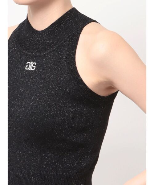 GYDA（ジェイダ）の「Symmetry GYDAラメアメスリニットトップス（ニット/セーター・レディース・オフホワイト/ブラック/ピンク・FREE）」の9枚目の写真