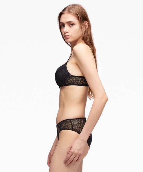 【 】CKブラックフローラルレース プランジブラ Calvin Klein】CKブラックフローラルレース プランジブラ