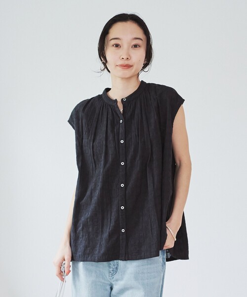 coen(コーエン)の「【Lipa別注】 刺繍タックコットンフレンチブラウス(シャツ/ブラウス・レディース・オフホワイト/ブラック/オレンジ・M/L)」の14枚目の写真