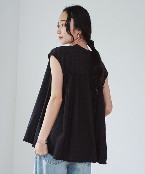 coen(コーエン)の「【Lipa別注】 刺繍タックコットンフレンチブラウス(シャツ/ブラウス・レディース・オフホワイト/ブラック/オレンジ・M/L)」の16枚目の写真