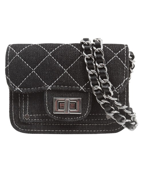 KOBE LETTUCE（コウベレタス）の「デニムチェーンショルダーバッグ（ショルダーバッグ・レディース・ブラック/ブルー/インディゴブルー・F）」の7枚目の写真