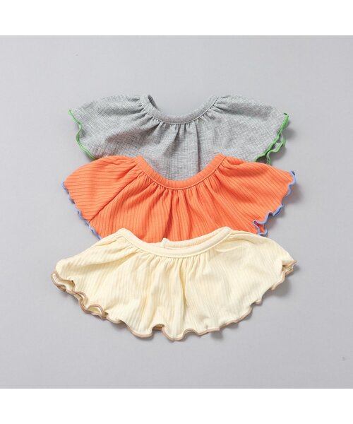 BREEZE(ブリーズ)の「【Bpop】メロウリブスタイ(スタイ/よだれかけ・キッズ・オレンジ/アイボリー/グレー・90)」の4枚目の写真