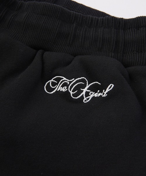 X-girl（エックスガール）の「ONE POINT PENCIL SCRIPT LOGO SWEAT PANTS（スウェットパンツ・レディース・アッシュ/ブラック/カモフラージュ・S/M）」の6枚目の写真