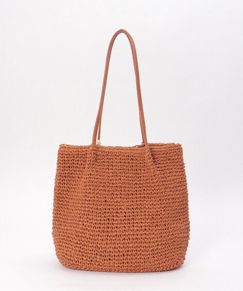 LBC（エルビーシー）の「タッセルペーパートート（トートバッグ・レディース・オレンジ/ベージュ/グレー・FREE）」の13枚目の写真