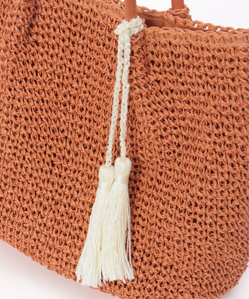 LBC（エルビーシー）の「タッセルペーパートート（トートバッグ・レディース・オレンジ/ベージュ/グレー・FREE）」の17枚目の写真