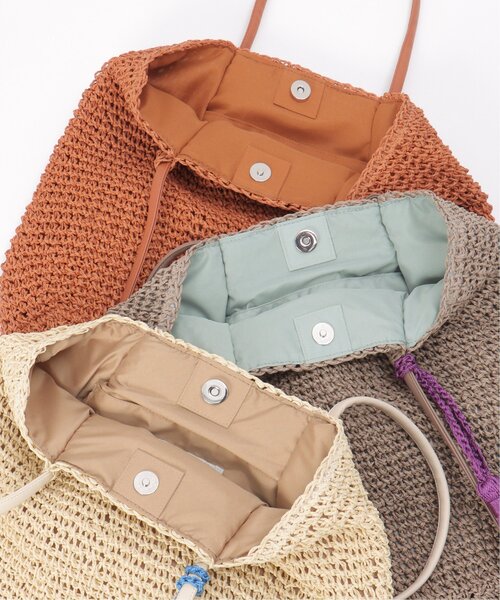 LBC（エルビーシー）の「タッセルペーパートート（トートバッグ・レディース・オレンジ/ベージュ/グレー・FREE）」の19枚目の写真