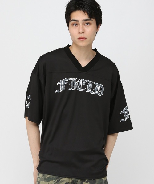 3.3 Field Trip (3.3フィールドトリップ)の「3.3 Field Trip/ゴシックメッシュプルオーバー(Tシャツ/カットソー・メンズ・ネイビー/ブラック・MEDIUM/LARGE)」の2枚目の写真
