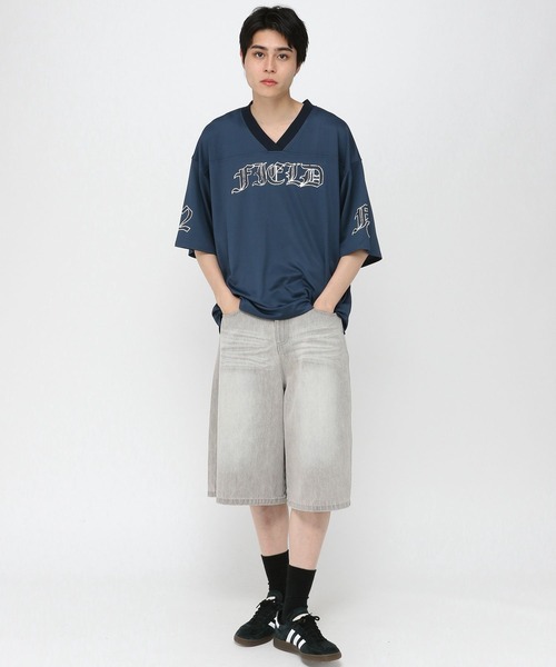 3.3 Field Trip (3.3フィールドトリップ)の「3.3 Field Trip/ゴシックメッシュプルオーバー(Tシャツ/カットソー・メンズ・ネイビー/ブラック・MEDIUM/LARGE)」の21枚目の写真