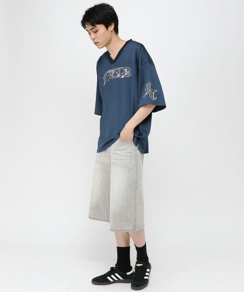 3.3 Field Trip (3.3フィールドトリップ)の「3.3 Field Trip/ゴシックメッシュプルオーバー(Tシャツ/カットソー・メンズ・ネイビー/ブラック・MEDIUM/LARGE)」の22枚目の写真