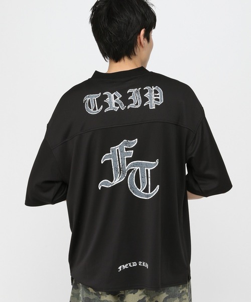 3.3 Field Trip (3.3フィールドトリップ)の「3.3 Field Trip/ゴシックメッシュプルオーバー(Tシャツ/カットソー・メンズ・ネイビー/ブラック・MEDIUM/LARGE)」の4枚目の写真