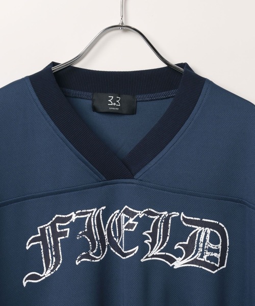 3.3 Field Trip (3.3フィールドトリップ)の「3.3 Field Trip/ゴシックメッシュプルオーバー(Tシャツ/カットソー・メンズ・ネイビー/ブラック・MEDIUM/LARGE)」の9枚目の写真