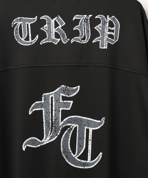 3.3 Field Trip (3.3フィールドトリップ)の「3.3 Field Trip/ゴシックメッシュプルオーバー(Tシャツ/カットソー・メンズ・ネイビー/ブラック・MEDIUM/LARGE)」の18枚目の写真