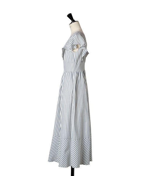 ワンピース Kerry Striped Ruffle Dress Kerry Striped Ruffle Dress（ワンピース）｜Her lip to（ハー