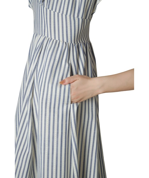 Kerry Striped Ruffle Dress（ワンピース）｜Her lip to（ハー
