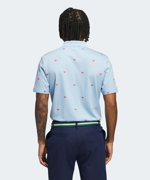 adidas（アディダス）の「オリジナルスゴルフ モノグラム 半袖シャツ【adidas Golf/アディダスゴルフ】（ポロシャツ・メンズ・イエロー/ネイビー/スカイブルー/ホワイト/ダークブラウン・LARGE/MEDIUM/SMALL/X-LARGE/XX-LARGE）」の14枚目の写真