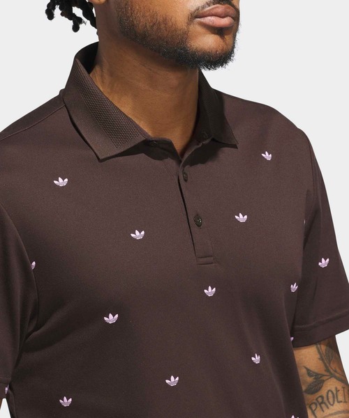 adidas（アディダス）の「オリジナルスゴルフ モノグラム 半袖シャツ【adidas Golf/アディダスゴルフ】（ポロシャツ・メンズ・イエロー/ネイビー/スカイブルー/ホワイト/ダークブラウン・LARGE/MEDIUM/SMALL/X-LARGE/XX-LARGE）」の11枚目の写真