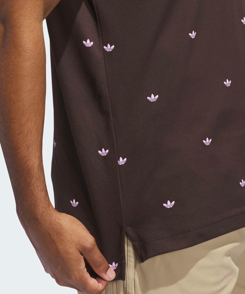 adidas（アディダス）の「オリジナルスゴルフ モノグラム 半袖シャツ【adidas Golf/アディダスゴルフ】（ポロシャツ・メンズ・イエロー/ネイビー/スカイブルー/ホワイト/ダークブラウン・LARGE/MEDIUM/SMALL/X-LARGE/XX-LARGE）」の12枚目の写真