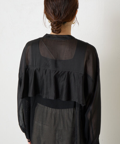 バックラッフルメッシュジャケット（その他アウター）｜Jena
