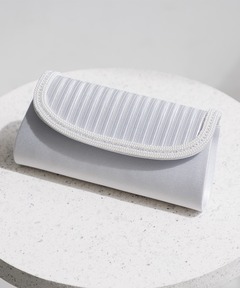 プリーツデザインのクラッチバッグ/お呼ばれ/結婚式/パーティー/母ドレス